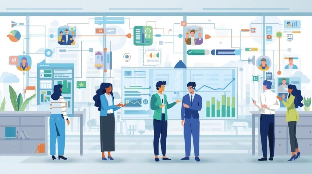 automatización de procesos de negocio mostrando la atencion al cliente