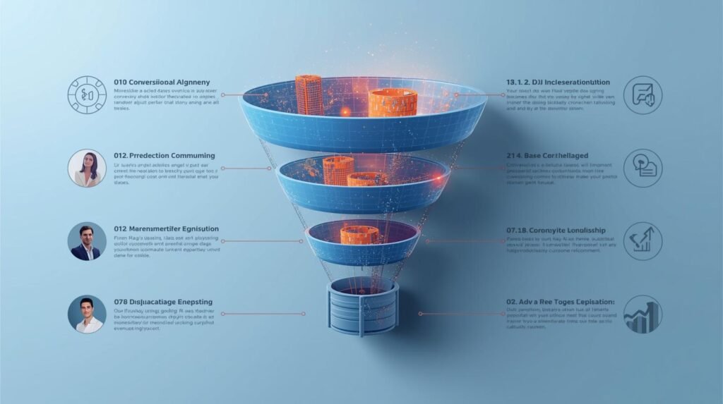 optimización de embudos de conversión, estilo hiperealista